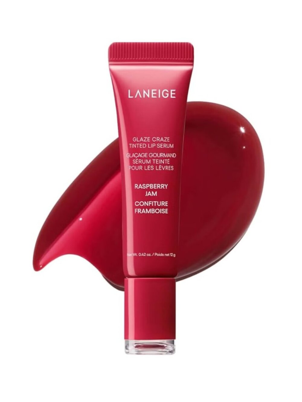 Laneige Glaze Craze Tinted Lip Serum - Raspberry Jam 0.42oz Full Size - Picture 2 of 4